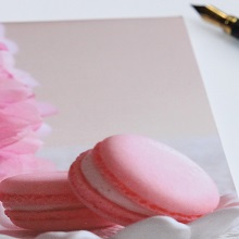 Pink Macaron Design greeting card