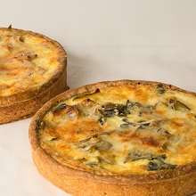 Eggplant red pepper&goat cheese quiche
