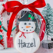 Personalized Snowman Cookies