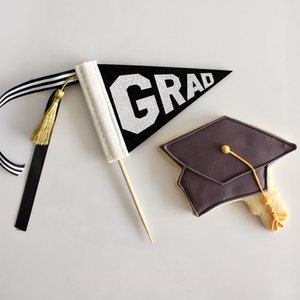 Grad Cap Sugar Cookies