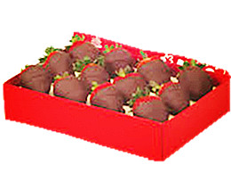 12 Belgian dark strawberry box 