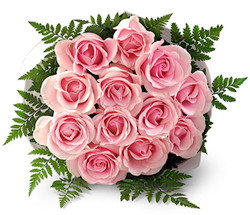 Pink roses bouquet (dozen)