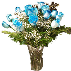 Blue roses arrangement (12)