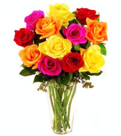 Mixed roses arrangement (12)