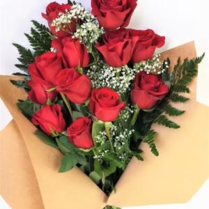 12 red roses wrap